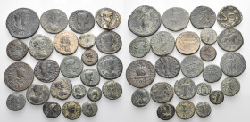 ROMAN PROVINCIAL. Circa 2nd-3rd century. (Bronze, 190 g). A lot of Twenty-Four (24) Roman Provincial coins from Asia Minor. Mostly about very fine or ...