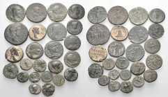 ROMAN PROVINCIAL. Circa 2nd-3rd century. (Silver/Bronze, 154 g). A lot of Twenty-Four (24) Roman Provincial solver (1) and bronze (23) coins from Asia...