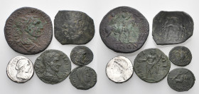 ROMAN REPUBLICAN, PROVINCIAL, IMPERIAL AND BYZANTINE. Circa 2nd century BC-7th century AD. (Silver/Bronze, 36.87 g). A lot of Six (6) Roman silver (1)...