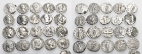 ROMAN IMPERIAL. Circa 2nd-3rd century. (Silver, 64.50 g). A lot of Twenty-One (21) Denarii running from Marcus Aurelius to Gordian III. Mostly about v...