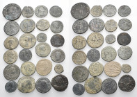 ROMAN IMPERIAL. Circa 4th century. (Bronze, 86.30 g). A lot of Twenty-Four (24) bronze coins of the Late Roman Empire. Mostly good very fine or better...