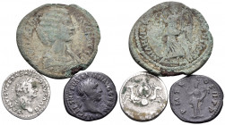 ROMAN IMPERIAL & PROVINCIAL. 1st-3rd Century AD. (Silver/Bronze, 15.00 g). A lot of Three silver coins, including a Denarius of Divus Vespasianus with...