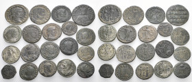 ROMAN IMPERIAL & BYZANTINE. Circa 4th-7th centuries. (Bronze, 61.4 g). A lot of Nineteen (19) Roman and Byzantine coins, mostly from the House of Cons...
