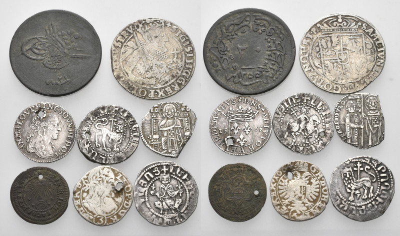 WORLD. Circa 14th-19th century. (Silver/Bronze, 29.31 g). A lot of eight (8) sil...