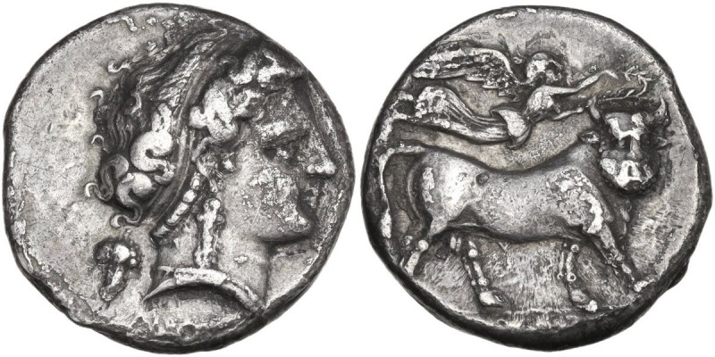 Greek Italy. Central and Southern Campania, Neapolis. AR Nomos, c. 320-300 BC. O...