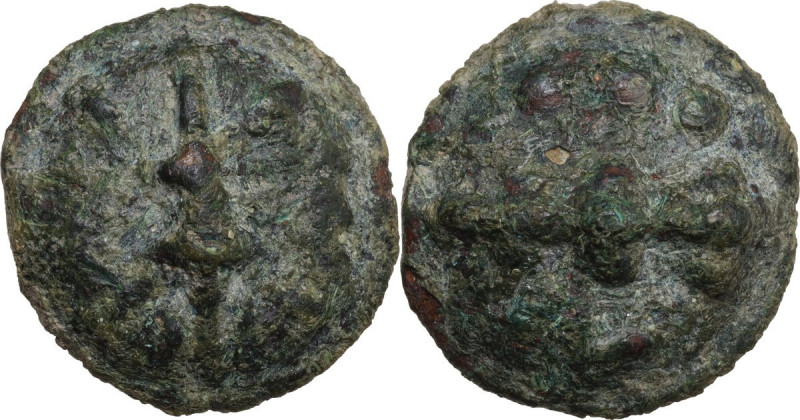 Greek Italy. Northern Apulia, Luceria. Light series. AE Cast Quadrunx, c. 217-21...