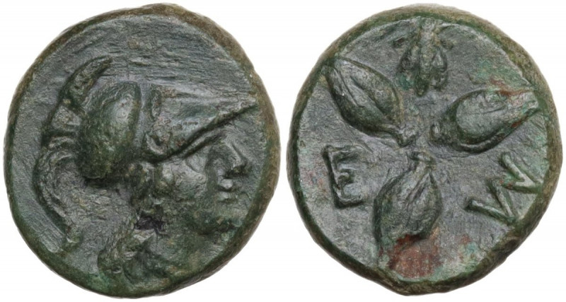 Greek Italy. Southern Lucania, Metapontum. AE 14.5 mm, c. 300-250. Obv. Head of ...