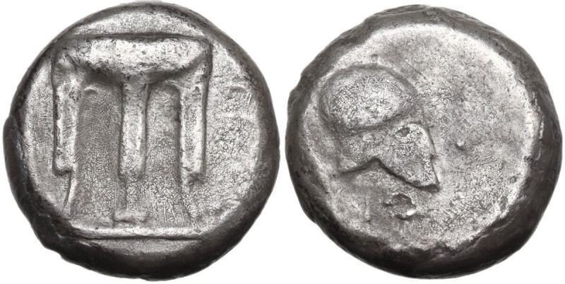 Greek Italy. Bruttium, Kroton. Alliance issue with Temesa. AR Nomos, c. 430-420 ...