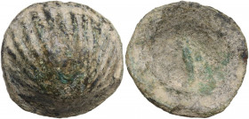 Aes Premonetale. Aes formatum. AE cast cockle-shell, Central Italy, 6th-4th century BC. Vecchi ICC pl. 90,5; cf. G. Fallani, IANP Publication 8, 1986....