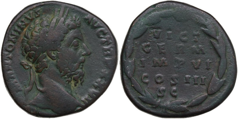 Marcus Aurelius (161-180). AE Sestertius, 173 AD. Obv. M ANTONINVS AVG TR P XXVI...