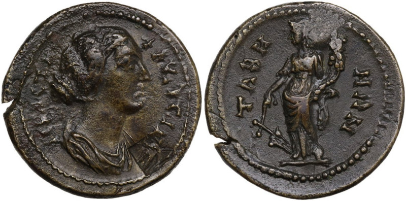 Faustina Junior, wife of Marcus Aurelius (died 176 AD.). AE 25.5 mm. Tebai mint ...