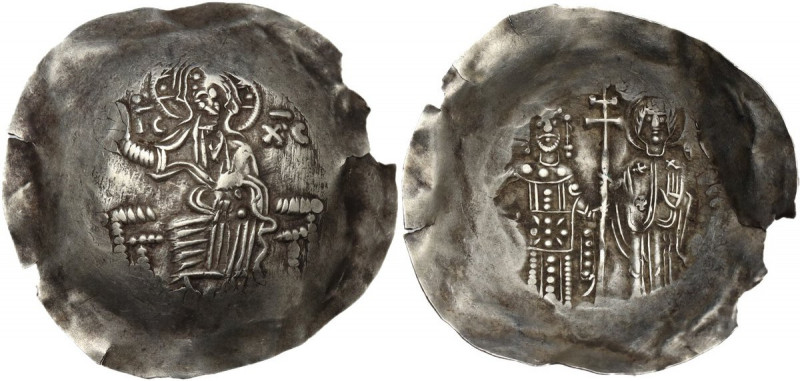 Manuel I Comnenus (1143-1180). EL (?) Aspron Trachy. Constantinople mint. Struck...