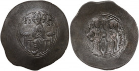 Manuel I Comnenus (1143-1180). BI Aspron Trachy. Constantinople mint. Struck circa 1167-1183(?). Obv. IC - XC. Christ Pantokrator enthroned facing, ho...