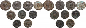 The Roman Empire. Alexandria mint (Egypt). Multiple lot of nine (9) BI Tetradrachms. BI.