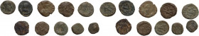 Barbaric, Migration Period and Byzantine. Multiple lot of ten (10) unclassified AE coins. AE. Interesting lot, possible rarities.
