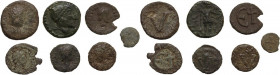 Barbaric, Migration Period and Byzantine. Multiple lot of seven (7) unclassified AE coins. AE. Interesting lot, possible rarities.