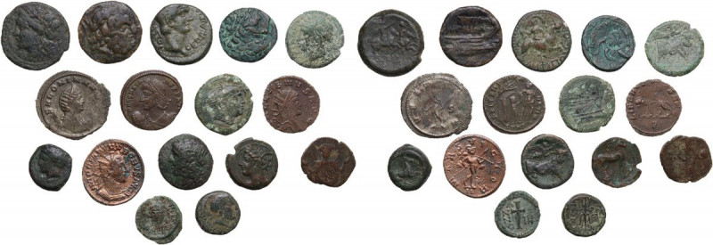 Miscellaneous from ancient world. Multiple lot of sixteen (16) BI/AE unclassifie...