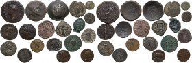 Miscellaneous from ancient world. Multiple lot of nineteen (19) BI/AE unclassified coins. BI/AE. Interesting.
