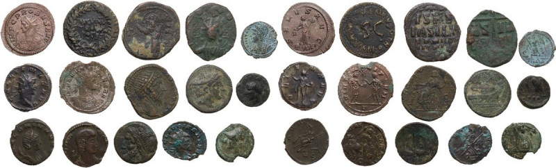 Miscellaneous from ancient world. Multiple lot of fifteen (15) BI/AE unclassifie...