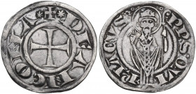 Ancona. Repubblica Autonoma (Sec. XII-XV). Grosso agontano. CNI 1/28; Dubbini-Mancinelli p. 41; Villoresi 5. AG. 2.32 g. 22.00 mm. Tondello leggerment...