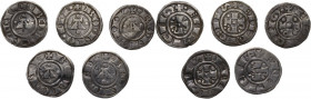 Bologna. Repubblica a nome di Enrico VI di Svevia Imperatore (1191-1337). Lotto di cinque (5) bolognini da classificare. AG.