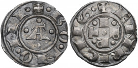 Bologna. Repubblica a nome di Enrico VI di Svevia Imperatore (1191-1337). Bolognino grosso con stelle, c. 1291. CNI 23; Chim. 30. AG. 1.43 g. 19.00 mm...