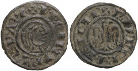 Brindisi. Federico II di Svevia (1197-1250). Denaro 1243. Sp. 128; Travaini 1993 35; D'Andrea 162. MI. 0.71 g. 18.00 mm. R. BB.