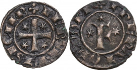 Brindisi. Federico II (1197-1250). Denaro con grande F 1249. Sp. 150; Travaini 1993 49; D'Andrea 188. MI. 0.73 g. 16.00 mm. RR. Bel BB. Rara variante ...