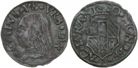 Casteldurante. Guidobaldo I da Montefeltro (1482-1508). Quattrino. CNI tav. XVI, 1; Cav. 15. MI. 0.84 g. 19.00 mm. BB.