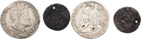 Firenze. Cosimo I de' Medici (1537-1574). Testone 1572. In aggiunta, mezzo giulio I serie. CNI 297/301; Gal. LXIV, 13/7; MIR (Firenze) 168/3. AG. 9.14...