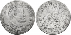 Firenze. Cosimo I de' Medici (1537-1574). Testone 1573. CNI 309/313; Gal. LXIV, 18/21; MIR (Firenze) 168/4. AG. 9.26 g. 30.00 mm. R. BB.