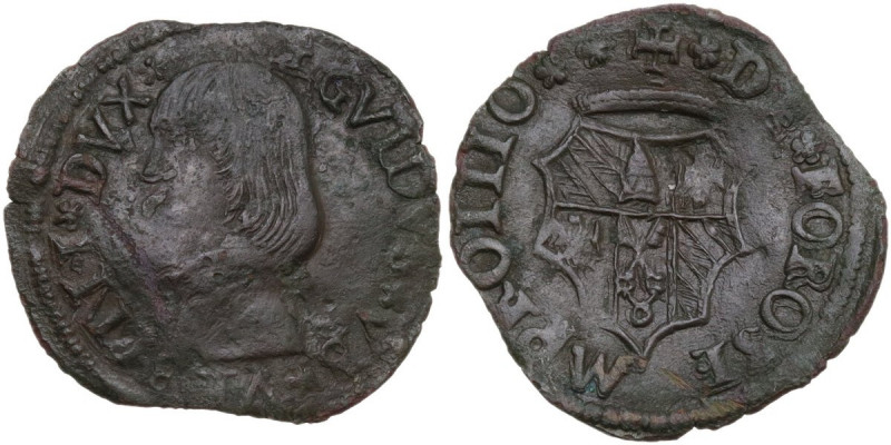 Fossombrone. Guidobaldo I da Montefeltro (1482-1508). Quattrino. CNI tav. XX, 2;...