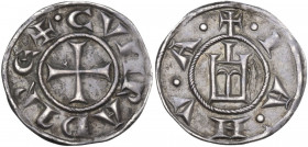 Genoa. Republic (1139-1339). Grosso da 6 denari. CNI 101/103; MIR (Piem. Sard. Lig. Cors.) 12. Ag. 1.62 g. 20.00 mm. Patina riposata. Graffio al roves...