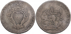 Lucca. Repubblica (1369-1799). Mezzo scudo 1736. CNI 785/6; MIR (Toscana, zecche) 238. AG. 12.60 g. 34.00 mm. qBB.