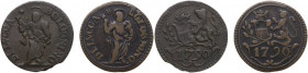 Lucca. Repubblica (1369-1799). Lotto di due (2) monete da un bolognino 1790. CNI 868/9; MIR (Toscana, zecche) 231/2. MI.