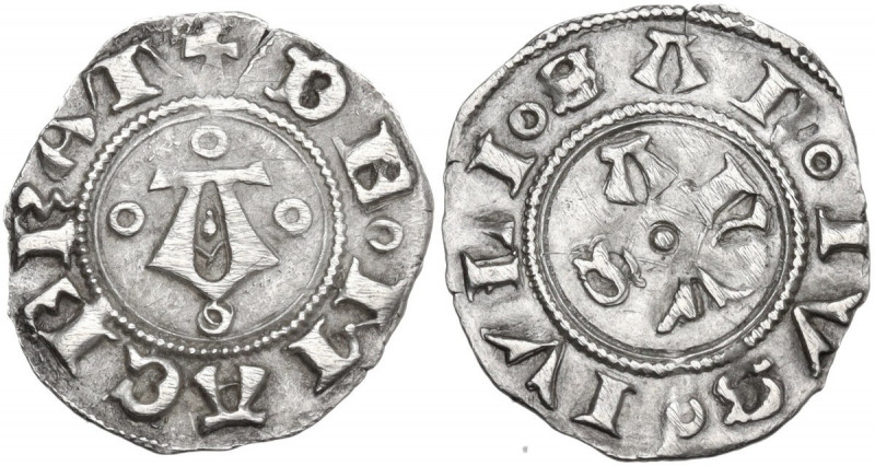 Macerata. Monetazione Autonoma (1392-1447). Bolognino. CNI 33 var. AG. 0.84 g. 1...