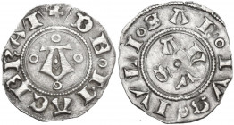 Macerata. Monetazione Autonoma (1392-1447). Bolognino. CNI 33 var. AG. 0.84 g. 17.50 mm. qSPL.
