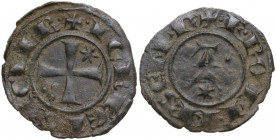 Messina. Federico II di Svevia (1197-1250). Denaro 1242. Sp. 123; Travaini 1993 32; D'Andrea 157. MI. 0.76 g. 17.50 mm. BB+.