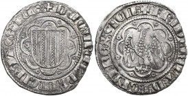 Messina. Federico III d'Aragona (1296-1337). Pierreale. Sp. 2/33; MIR (Sicilia) 184. AG. 3.00 g. 24.50 mm. Porosità. BB.