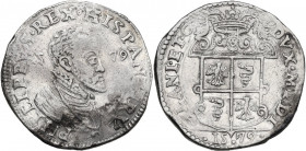 Milano. Filippo II (1556-1598). Scudo 1579, doppia data. CNI tav. XV, 15 (ducatone); Crippa 11A; MIR (Milano) 308/5. AG. 31.78 g. 39.00 mm. R. BB/BB+.