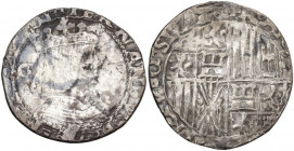 Napoli. Ferdinando il Cattolico (1504-1516). Carlino con sigla G dietro al busto. P/R 4; MIR (Napoli) 118/1. AG. 2.76 g. 23.00 mm. RRRR. Tosato. Di es...