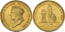 Napoli. Ferdinando I di Borbone (1816-1825). 15 ducati o quintupla 1818. P/R 2; MIR (Napoli) 458. AU. 18.92 g. 29.00 mm. Colpi al ciglio, altrimenti. ...