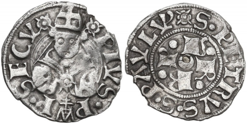 Roma. Pio II (1458-1464), Enea Silvio Piccolomini. Bolognino romano. CNI 112; M....