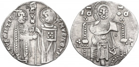 Venezia. Giovanni Soranzo (1312-1328). Grosso matapan. CNI tav. III, 2; Paol. 2. AG. 2.09 g. 21.00 mm. BB.