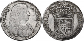 Vittorio Amedeo II Duca (1680-1713). Lira I tipo 1682. Biaggi 734f; Sim. 23; MIR 862c. AG. 6.10 g. 29.00 mm. R. qBB/BB.