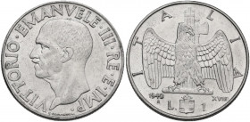 Vittorio Emanuele III (1900-1943). Lira 1940 A. XVIIII errore di conio. Cf. Pag. 794; Cf. MIR (Savoia) 1149f. AC. 26.50 mm. R. Errore di conio riporta...