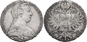 Colonia Eritrea. Vittorio Emanuele III (1900-1943). Tallero di convenzione 1780, riconio zecca di Roma 1935-1939. Pag. 957. AG. 28.00 g. 39.50 mm. qBB...