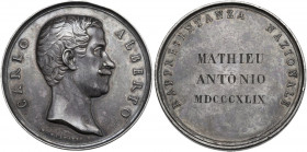 Carlo Alberto (1831-1849). Medaglia di Rappresentanza Nazionale 1849. Johnson 2230; Medagliere Torino 85-86; Brambilla I pag. 182; Comandini II pag. 1...