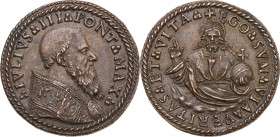 Giulio III (1550-1555), Giovanni Maria de' Ciocchi del Monte. Medaglia s.d. D/ IVLIVS III PONT MAX. Busto a destra a testa nuda con piviale. R/ EGO SV...