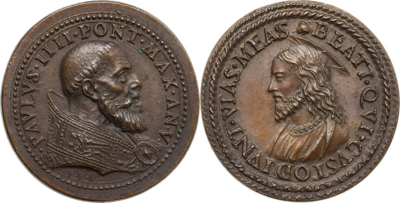 Paolo IV (1555-1559), Giampietro Carafa. Medaglia A. V. D/ PAVLVS IIII PONT MAX ...